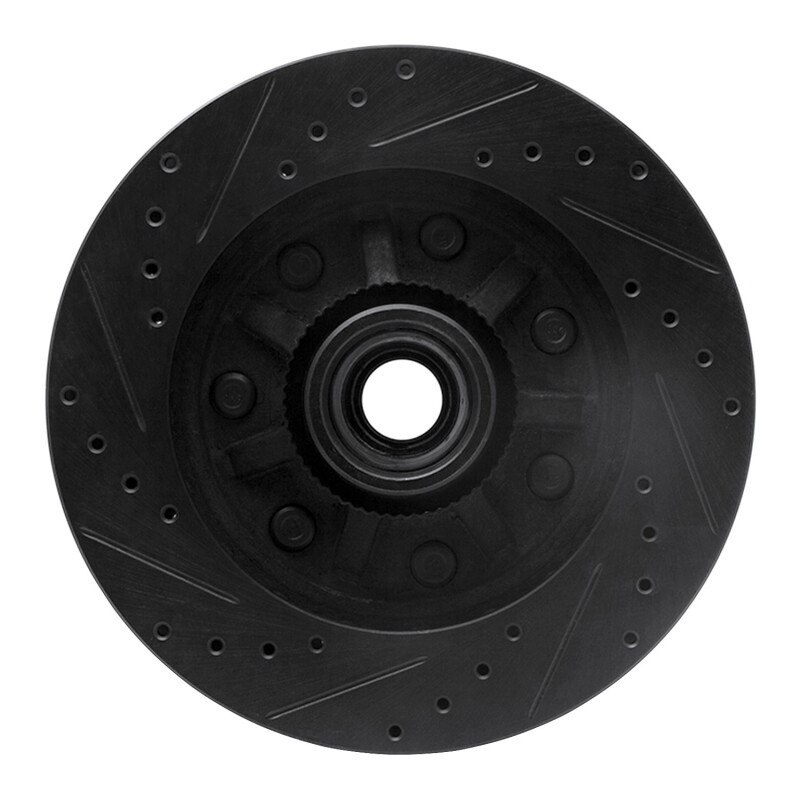 Ford F-150 Brake Rotor (1) - Front Right - R1 Concepts - Drilled & Slotted - Black - `97-`04